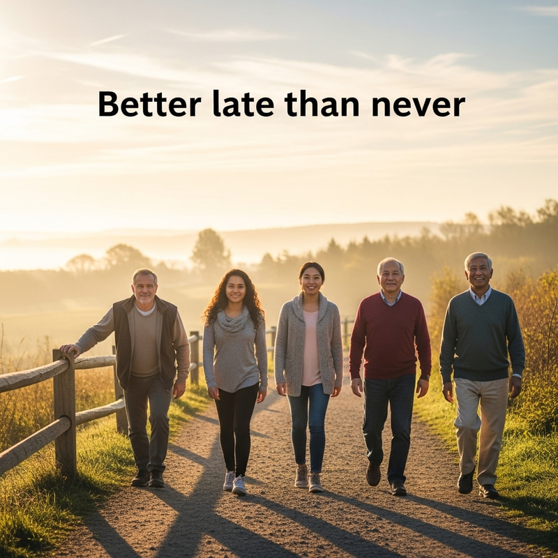 Better Late Than Never: Inspiring Morning Walk Journey Better Late Than Never: Inspiring Morning Walk Journey