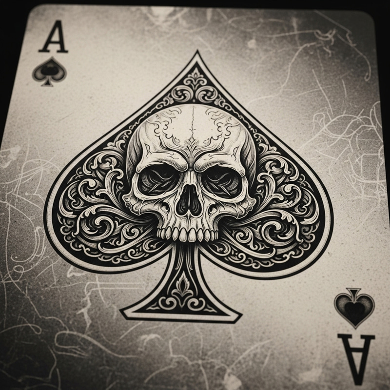 Skull Ace of Spades Card Design Skull Ace of Spades Card Design