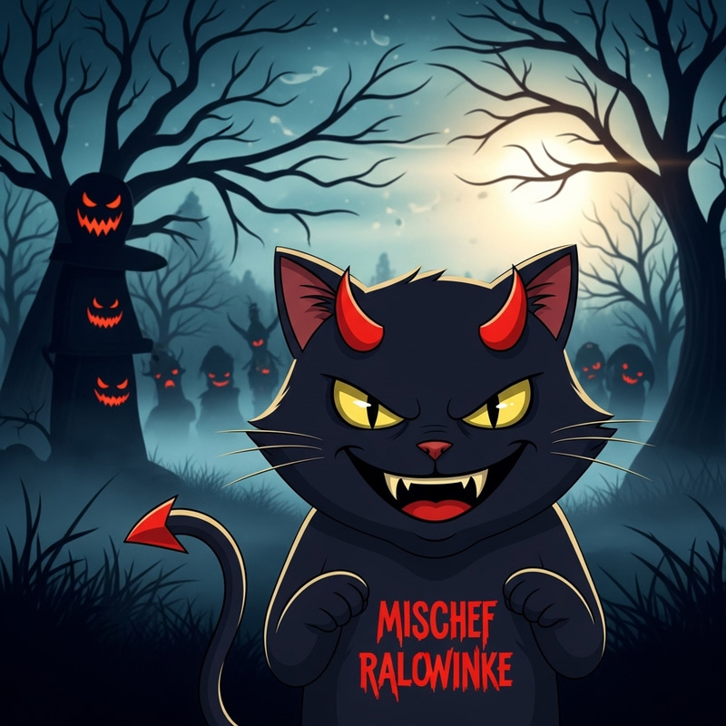 Evil Laughing Cat - Sinister Mischief and Malevolent Ambiance Evil Laughing Cat - Sinister Mischief and Malevolent Ambiance