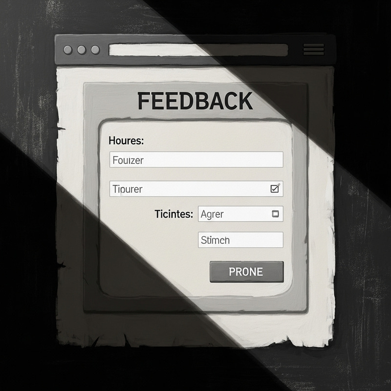 Vintage Black-and-White Poster Feedback Form | Artwork Details Vintage Black-and-White Poster Feedback Form | Artwork Details