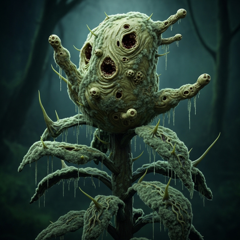 Plant Infected by Zombie Fungus - Horror & Twisted Growth