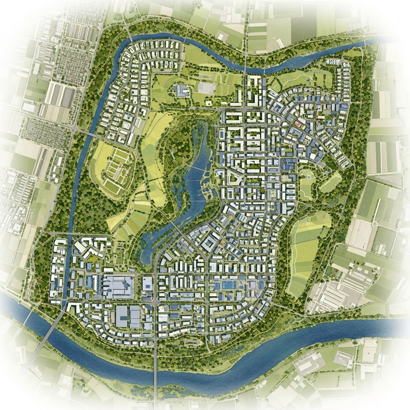 Sustainable Master Planned Community with River