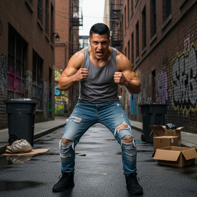 Street Fighter in City Alley