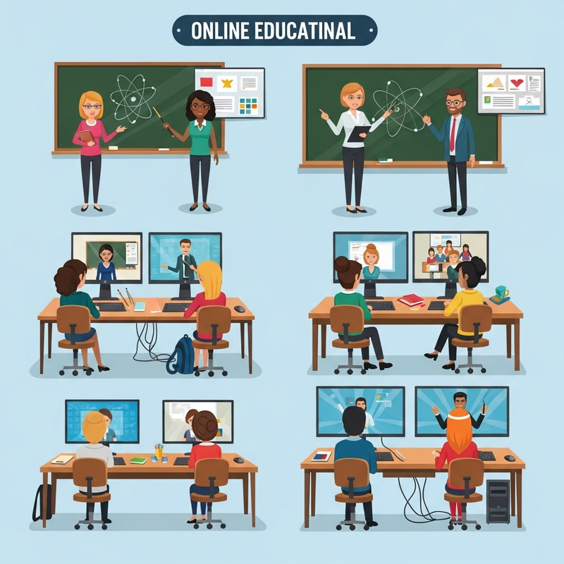 Virtual Online Educational School - Engaging Learning Environment