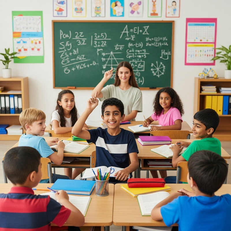 Deaf Elementary Student Engaging with Classmates Deaf Elementary Student Engaging with Classmates