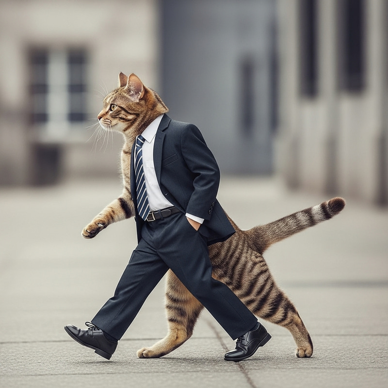 Cat Walk: A Feline Emulating Human Stroll Cat Walk: A Feline Emulating Human Stroll