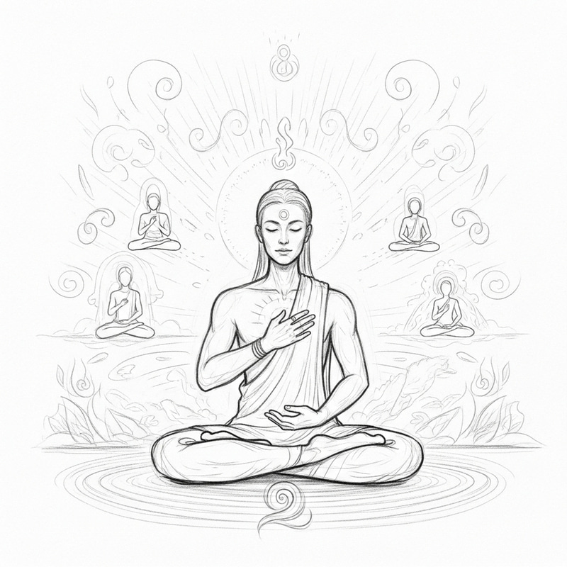 Calm Meditative Environment Sketch