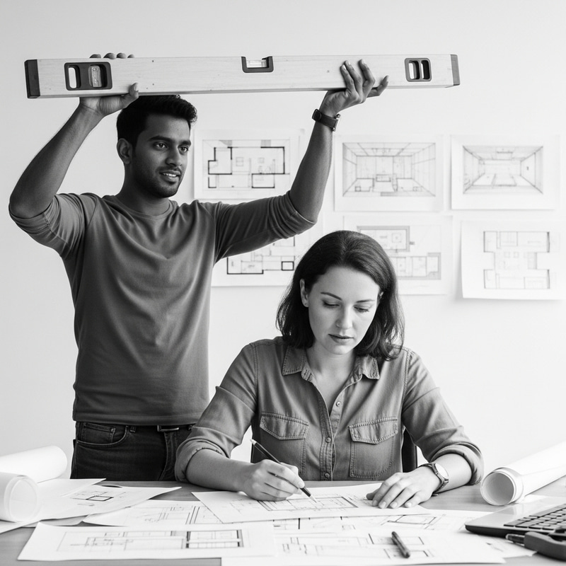 Client and Designer Collaborate on Design Project Client and Designer Collaborate on Design Project