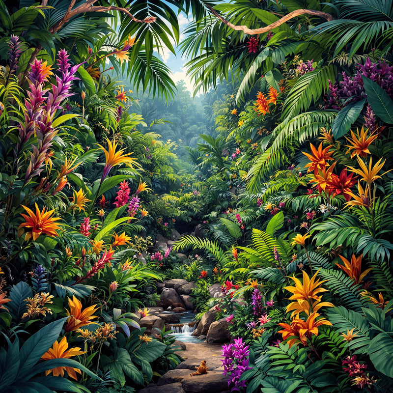 Vibrant Tropical Jungle Wildlife Photography Vibrant Tropical Jungle Wildlife Photography