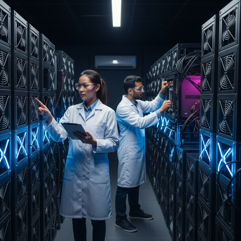 Inside a Futuristic Bitcoin Mining Facility | Cryptocurrency Network Computers Inside a Futuristic Bitcoin Mining Facility | Cryptocurrency Network Computers