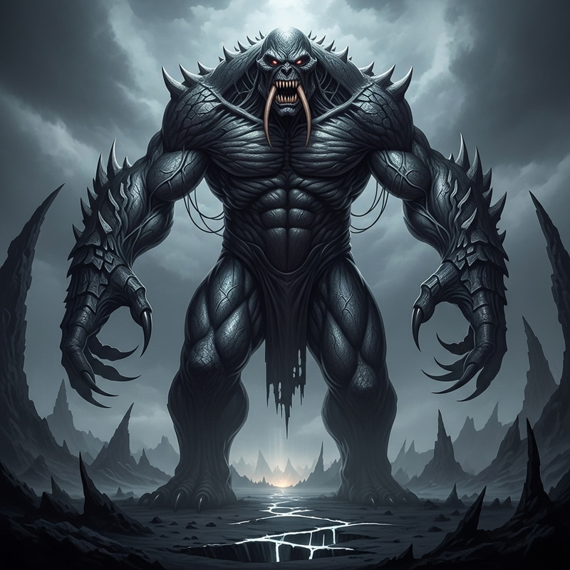 Villainous Monster with Menacing Eyes