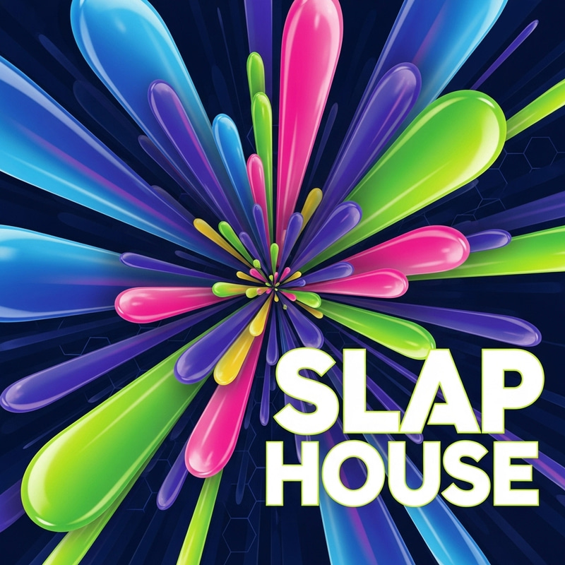 EDM Slap House CD Cover Design | Vibrant Abstract Art EDM Slap House CD Cover Design | Vibrant Abstract Art