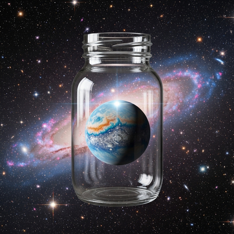 Planet in a Jar: Captured Microcosm in Space Planet in a Jar: Captured Microcosm in Space