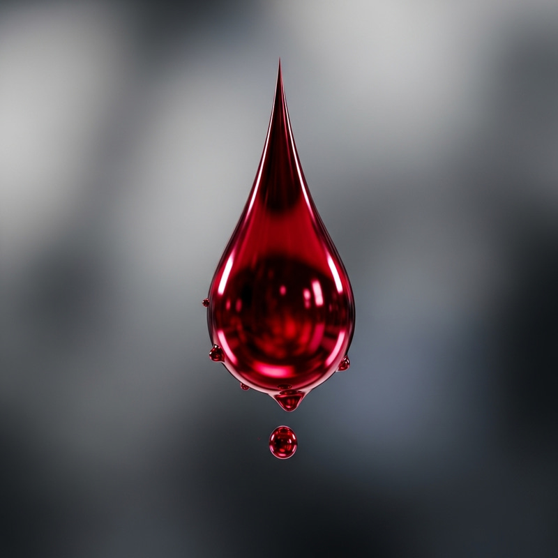 Intriguing Blood Drop - Mesmerizing Image