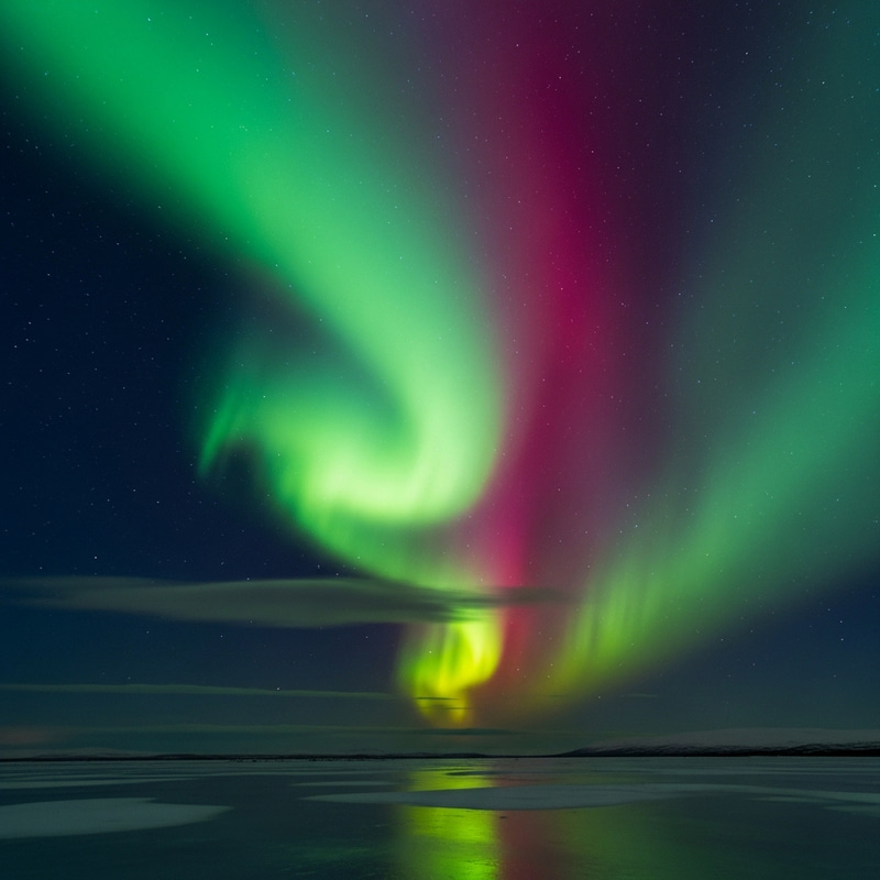 Abstract Northern Lights: Awe-Inspiring Polar Phenomenon Abstract Northern Lights: Awe-Inspiring Polar Phenomenon