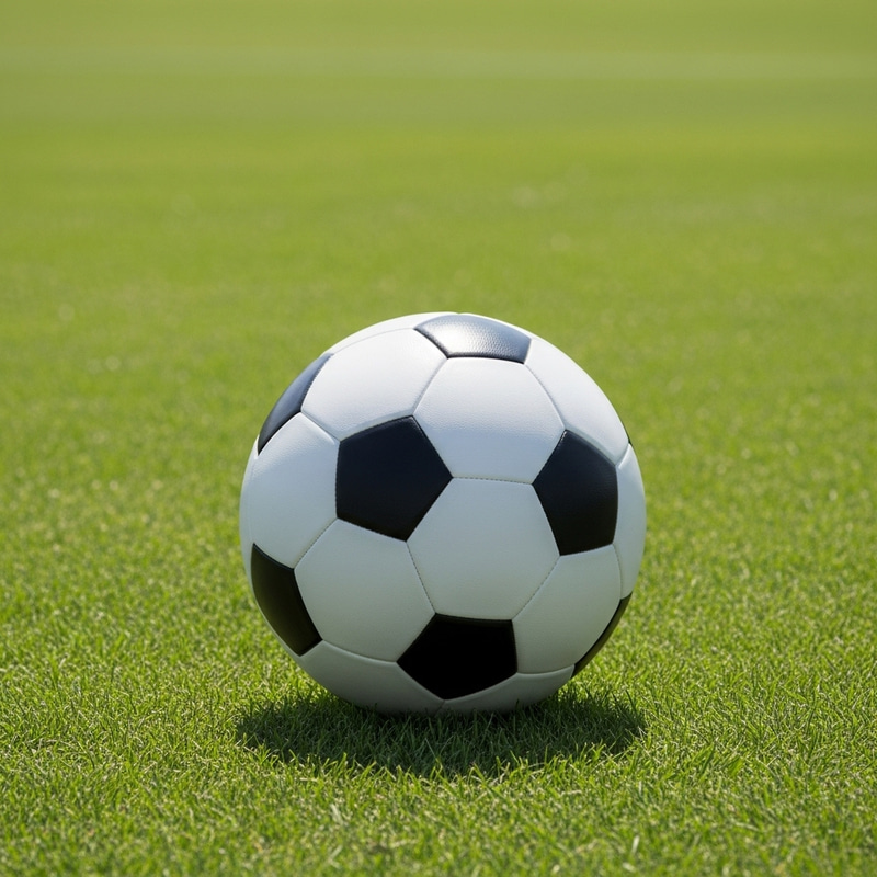 Bola - Traditional Black and White Soccer Ball on Green Field Bola - Traditional Black and White Soccer Ball on Green Field