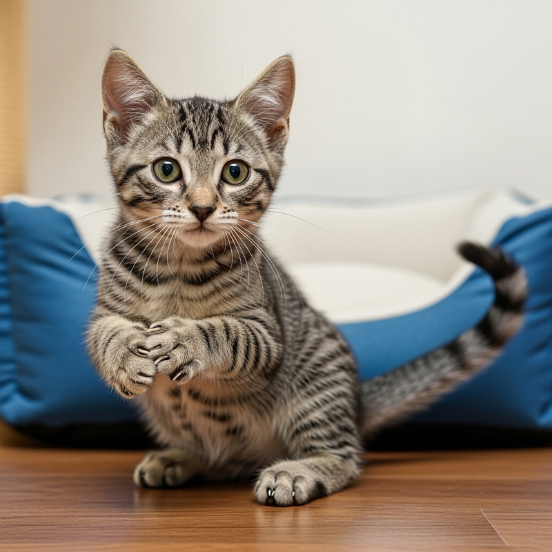 Playful Tabby Cat with Green Eyes | Available Now Playful Tabby Cat with Green Eyes | Available Now