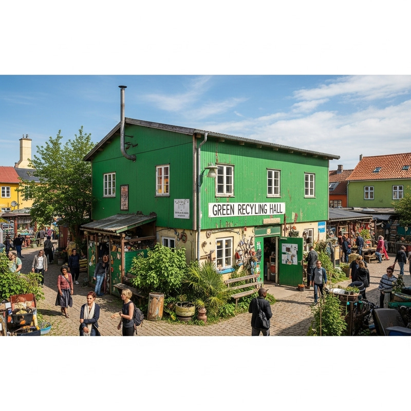 Rustic Green Recycling Hall in Christiania | Community Vibes Rustic Green Recycling Hall in Christiania | Community Vibes
