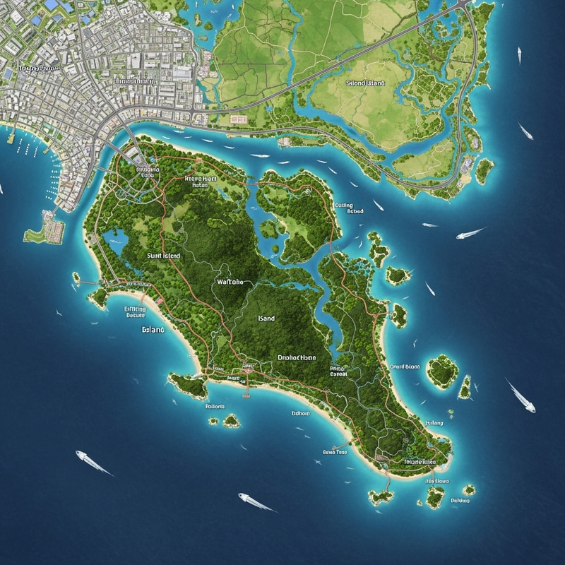 Aerial Map of Ilashe Island, Lagos | Coastline, Landmarks & Beauty