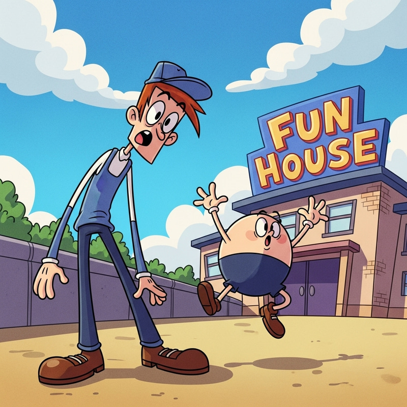 Playful Vintage 2D Animation Artwork with Vibrant Colors Playful Vintage 2D Animation Artwork with Vibrant Colors