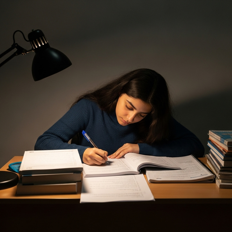 Middle-Eastern Girl Concentrating on Konkur Exam | Study Tips Middle-Eastern Girl Concentrating on Konkur Exam | Study Tips