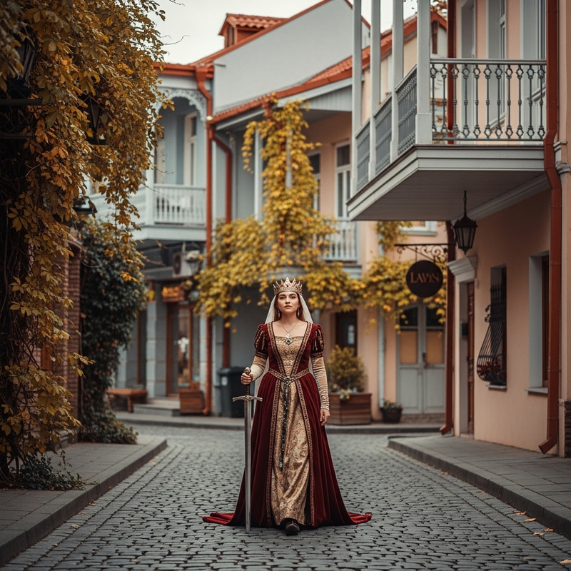 Ethereal Queen of Swords Photography in Tbilisi Ethereal Queen of Swords Photography in Tbilisi
