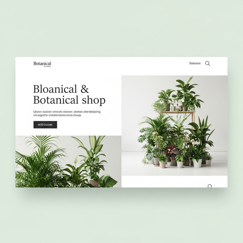 Botanical E-Commerce Shop: Dreamy Plant & Flower Emporium Botanical E-Commerce Shop: Dreamy Plant & Flower Emporium