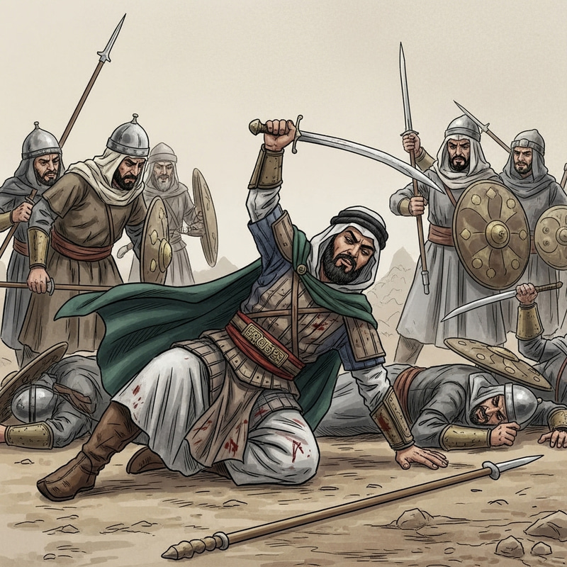 Battle of the Brave Arab Warrior 1500 Years Ago Battle of the Brave Arab Warrior 1500 Years Ago