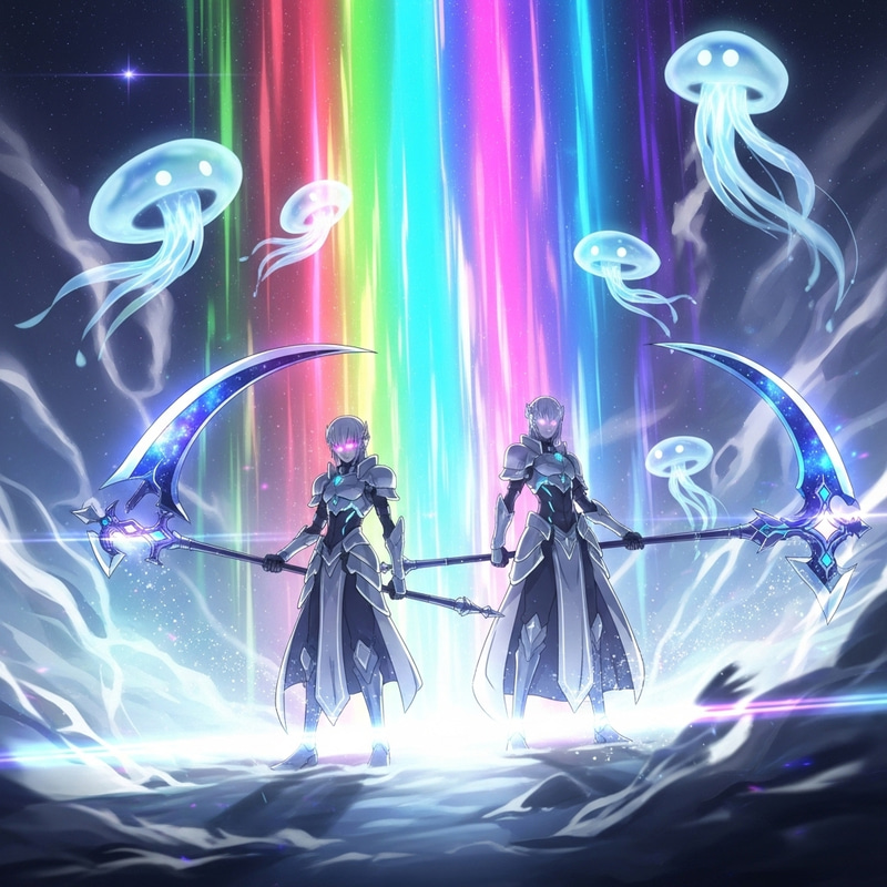 Radiant Reapers - Cosmic Gatekeepers Anime Scene