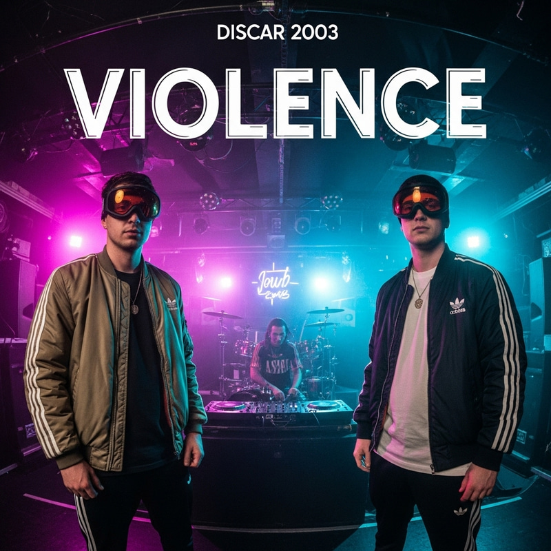 2000s Disco Rave Album 'Violence' Cover Art 2000s Disco Rave Album 'Violence' Cover Art