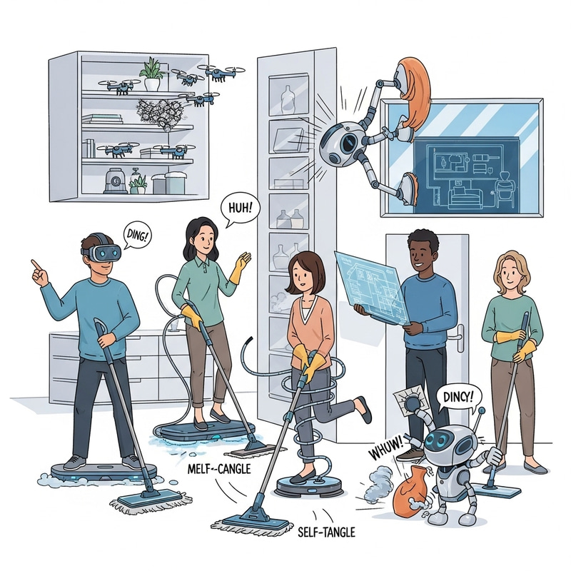 Futuristic Cleaning: A Fun Cartoon Exploration Futuristic Cleaning: A Fun Cartoon Exploration