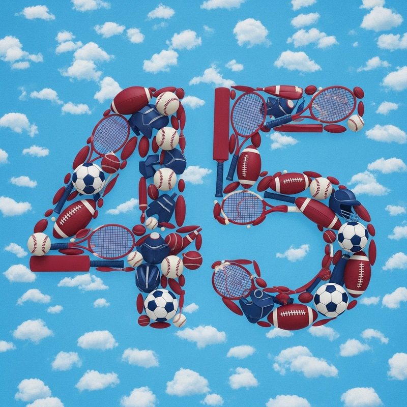 Team 45 Sports Artwork in Maroon and Navy Team 45 Sports Artwork in Maroon and Navy