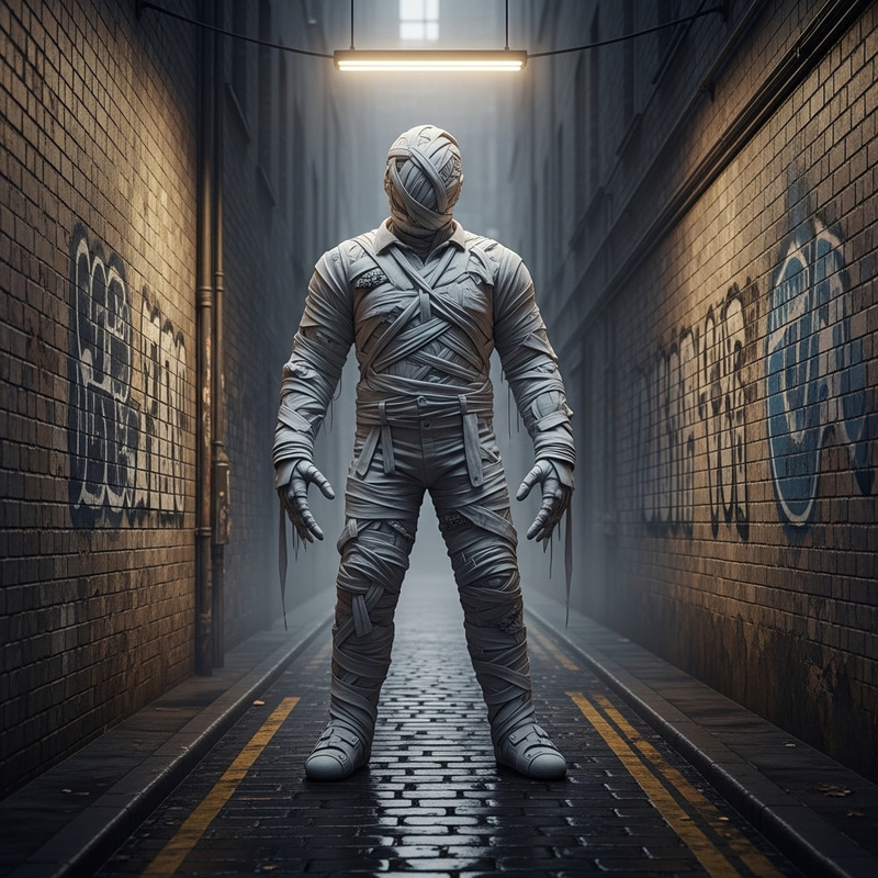 Faceless White Garments Monster - Mysterious and Intriguing