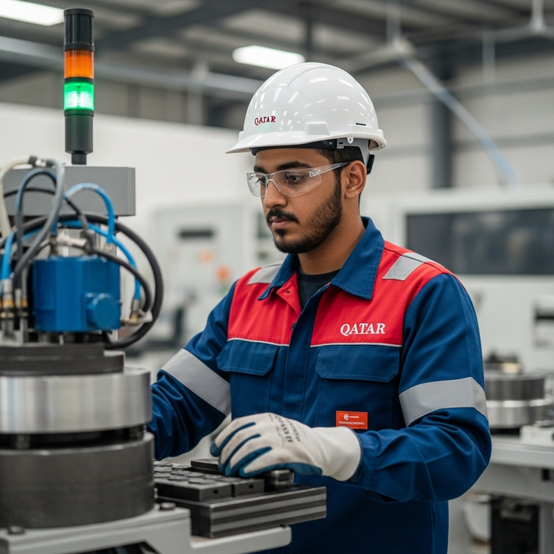 Qatari Youth Working in Factories
