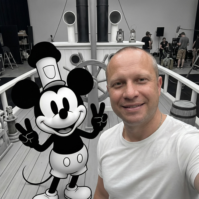 Ultra-Realistic Selfie with Mickey Mouse