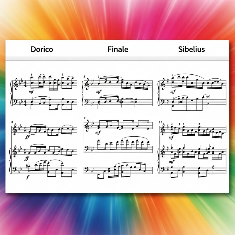 Discover the Musical Notations of Dorico, Finale, and Sibelius
