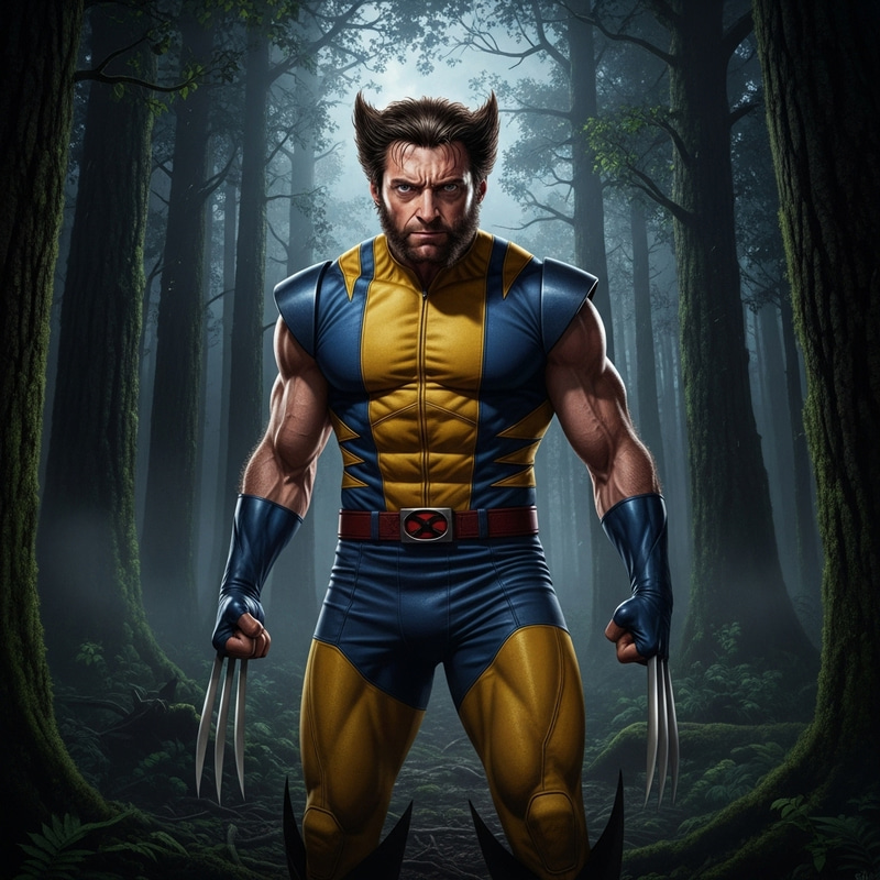 Wolverine: Mysterious Hero in Blue & Yellow Wolverine: Mysterious Hero in Blue & Yellow