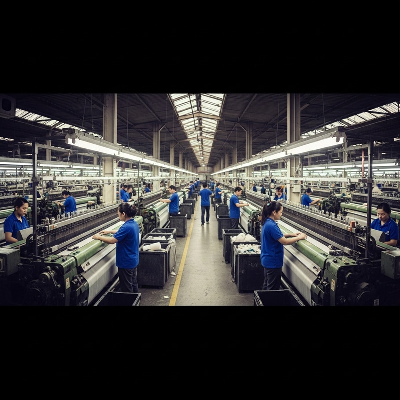 Vast Textile Factory Floor Production | Documentary Style Vast Textile Factory Floor Production | Documentary Style