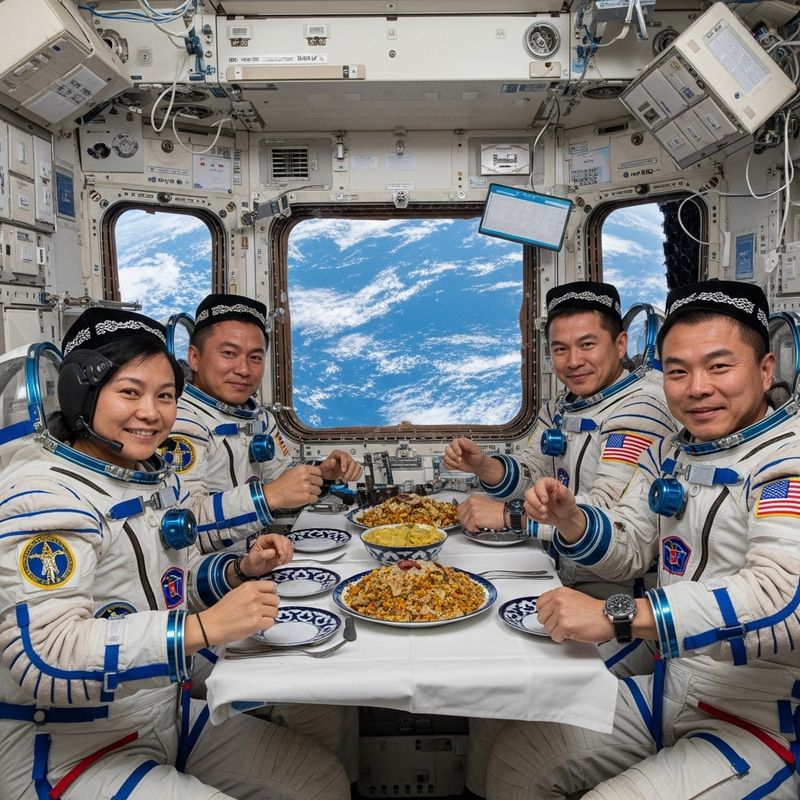 Uzbek Plov in Space: Astronauts Enjoy International Meal Uzbek Plov in Space: Astronauts Enjoy International Meal