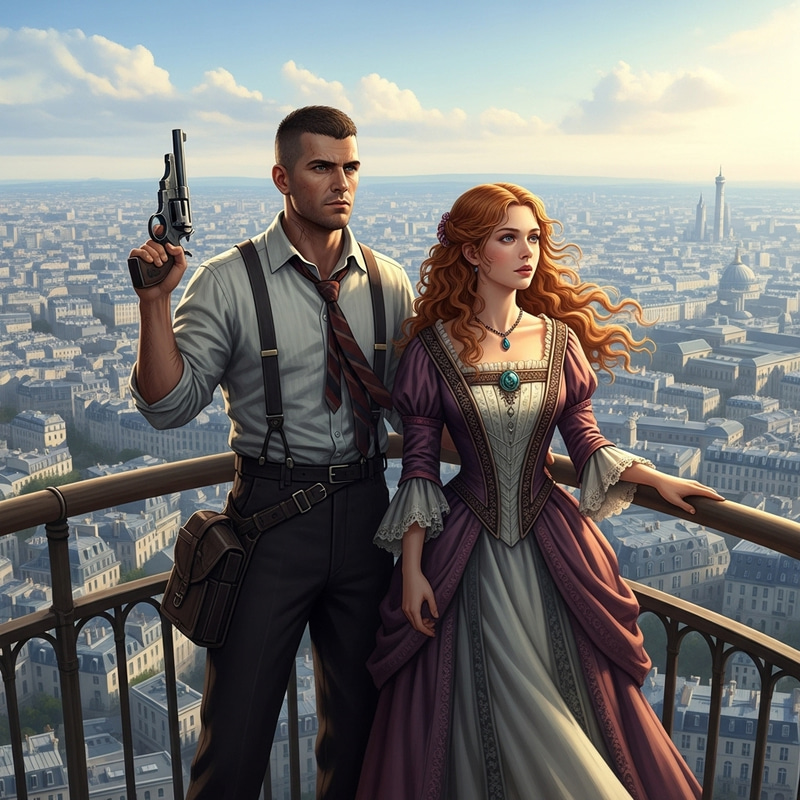 Booker Devitt and Elizabeth Explore Paris on the Eiffel Tower Booker Devitt and Elizabeth Explore Paris on the Eiffel Tower