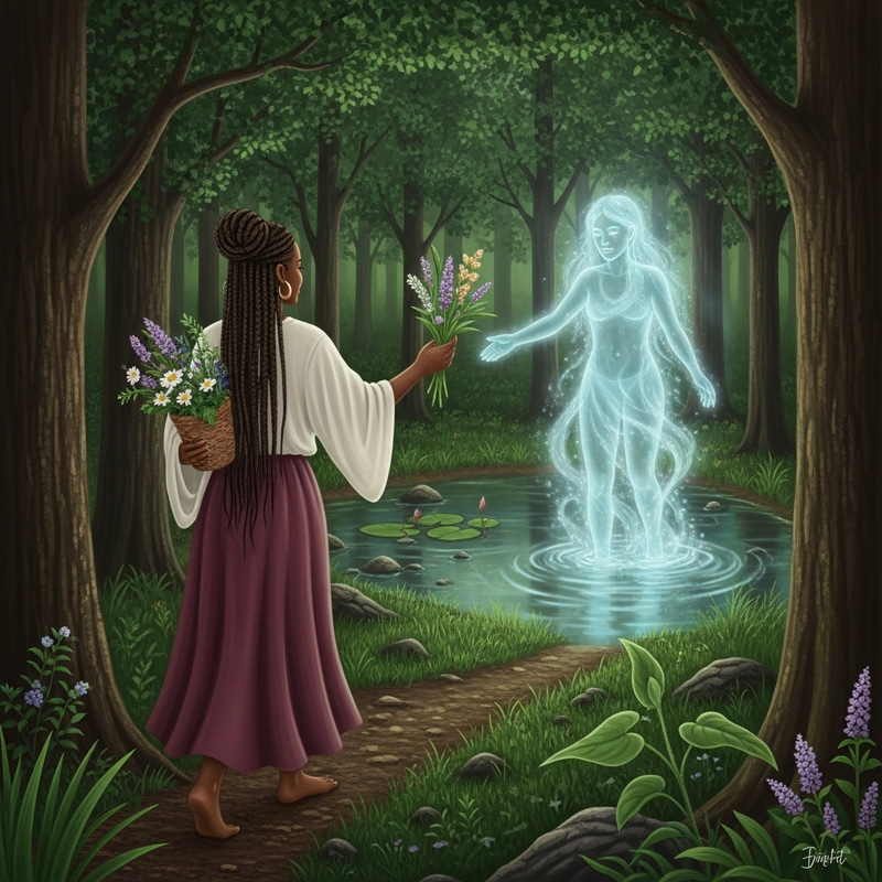 Encounter with Water Spirit: African American Woman and Sacred Plants