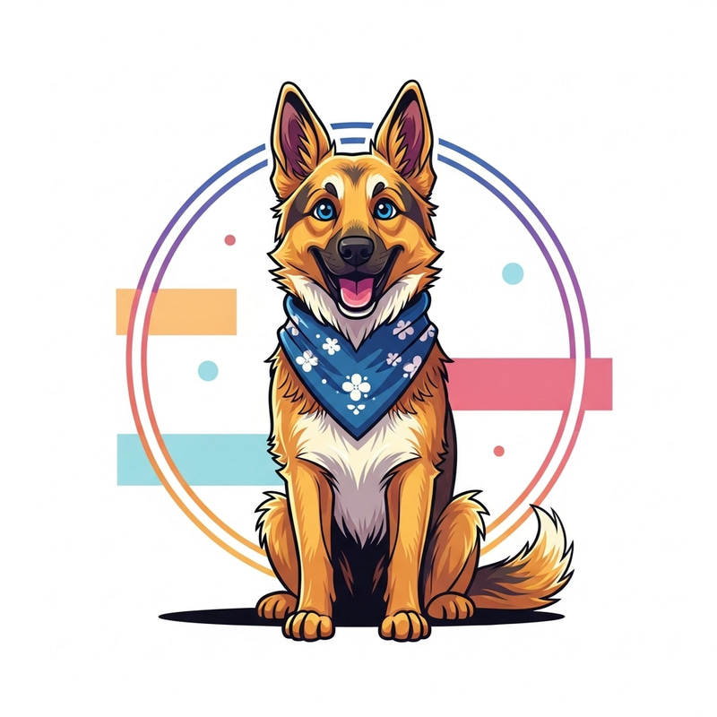 Cute Cartoon Swedish Shepherd | Instagram Logo Design Cute Cartoon Swedish Shepherd | Instagram Logo Design