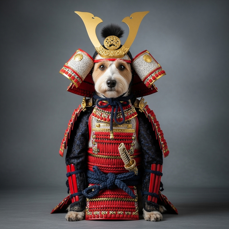 Samurai Dog: Majestic Canine in Traditional Armor Samurai Dog: Majestic Canine in Traditional Armor