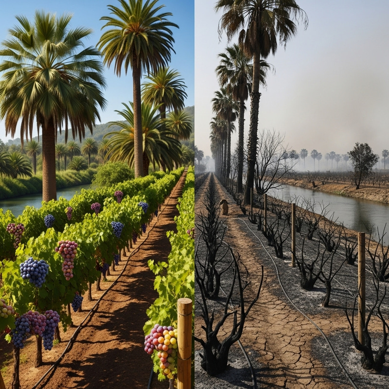 Vast Gardens with Palm Trees and Damaged Rivers Vast Gardens with Palm Trees and Damaged Rivers