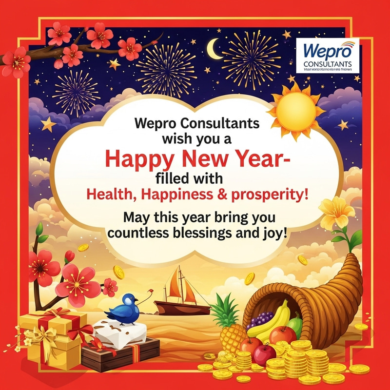 Wepro Consultants New Year Blessings for Health and Happiness Wepro Consultants New Year Blessings for Health and Happiness