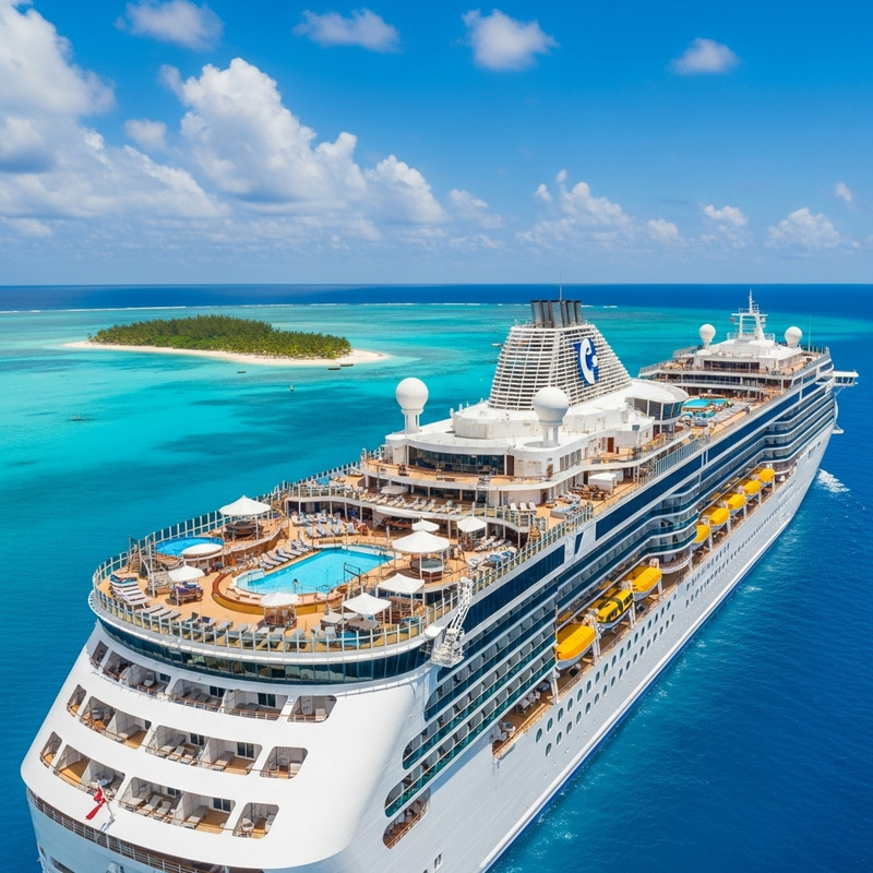 Luxury Caribbean Cruise Ship in the Caribbean Luxury Caribbean Cruise Ship in the Caribbean