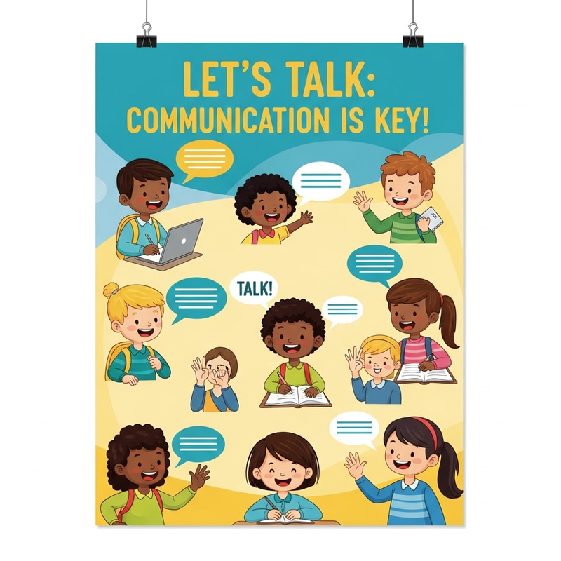 Let's Talk: Importance of Communication for Children | Educational Poster Let's Talk: Importance of Communication for Children | Educational Poster