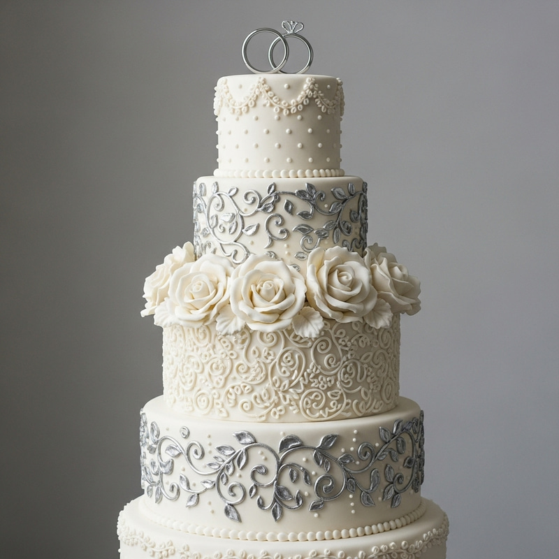 Exquisite Wedding Cake with Elegant Design Exquisite Wedding Cake with Elegant Design