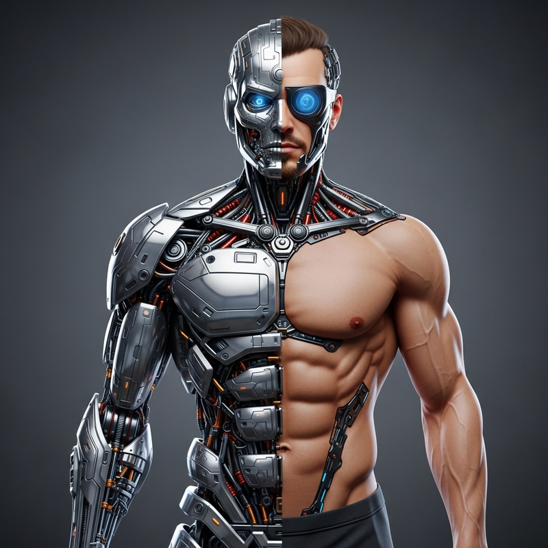 Revolutionary Fusion: Elon Musk as Half-Robot Half-Human Revolutionary Fusion: Elon Musk as Half-Robot Half-Human