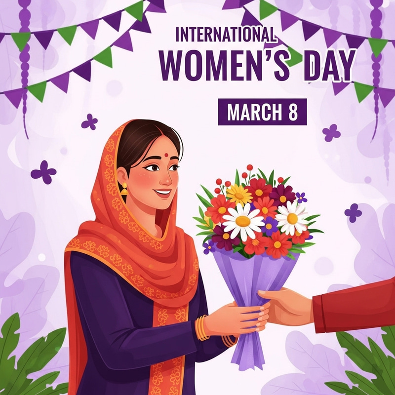 Happy March 8 Celebration for International Women's Day | Joyous Illustration Happy March 8 Celebration for International Women's Day | Joyous Illustration